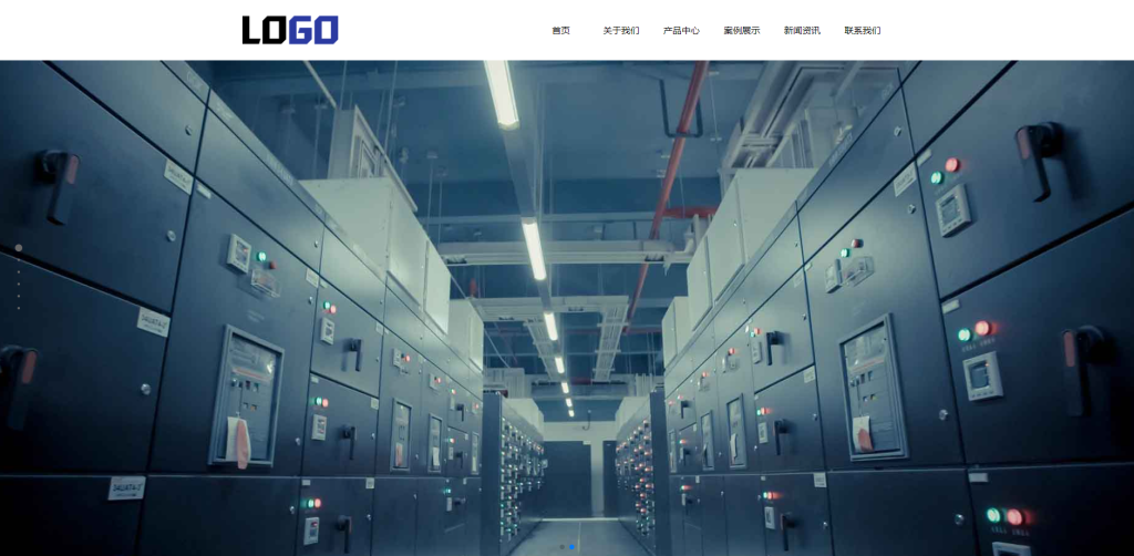 (PC+WAP)大气滚屏网站PbootCMS模板，电力电气设备网站源码-388源码网