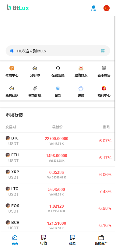 Btlux交易所/币币秒合约/锁仓质押/IEO认购/完整机器人/前端vue后端PHP-388源码网